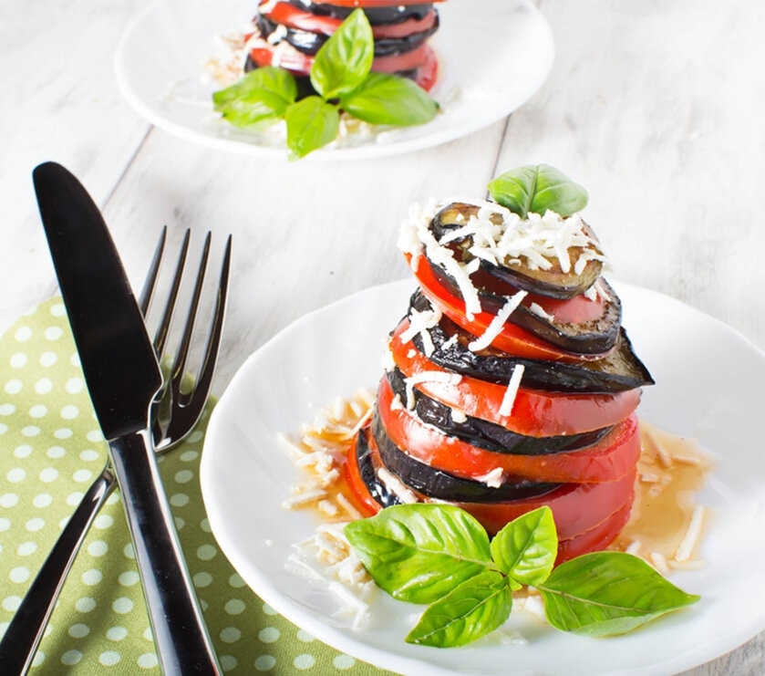 Roast Vegetable Feta Stack Recipe Optifast